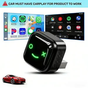 2026 Upgraded 2-in-1 Wireless CarPlay & Android Auto Adapter, Mini USB-C/USB-A Adapter Converts Wired to Wireless CarPlay with No Delay, Plug and Play for iPhone iOS 10+ and Android Auto Cars