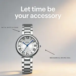 Classic Roman Numeral Watch for Women, Stainless Steel Bracelet, Minimal Luxury Everyday Watch, Elegant Old Money Style