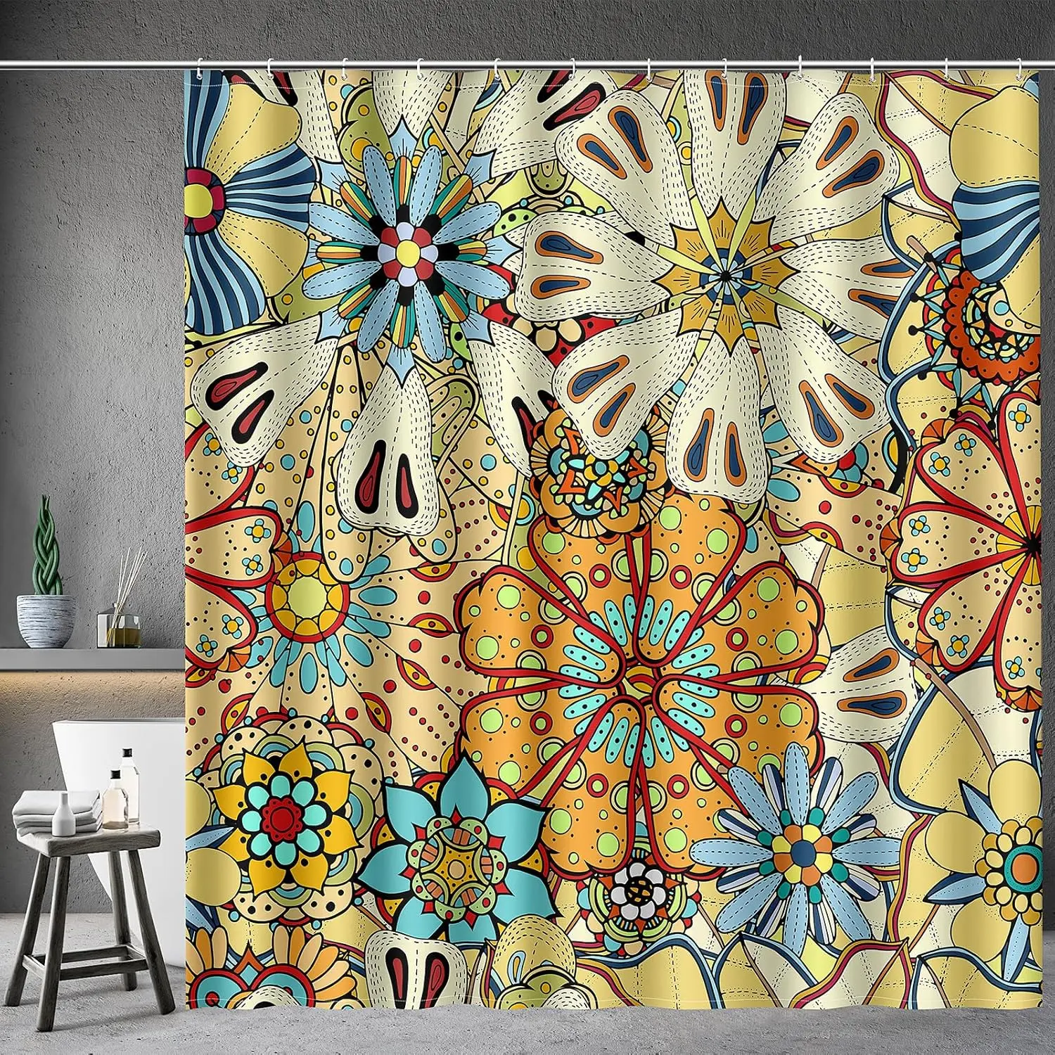 Yellow-orange-boho Floral