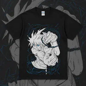 Hunter x Hunter Killua Graphic Tee, Anime Streetwear Shirt, Vintage HxH Manga Aesthetic Tee, Y2K Dark Anime Fashion, Gildan 5000 Heavy Cotton