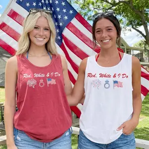 Red, White & I Do Comfort Colors Tank Top, Bachelorette Tanks, Bride And Bride Squad Tank Top, Bach Party In The USA Tank