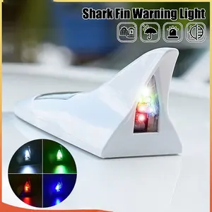 Car decoration LED lights Waterproof universal shark fin antenna lights Roof decoration antenna flashing taillights Warning lights Collision avoidance lights Car decoration supplies