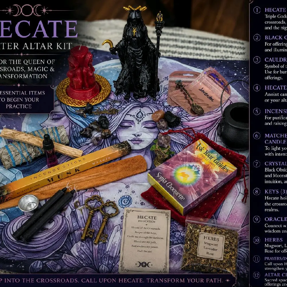 Goddess Collection Premium Starter Altar Kit, Includes Candle