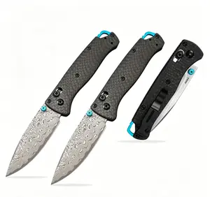 1pc 533/535 folding knife, carbon fiber handle, Damascus steel blade, high-quality fruit knife, pocket knife