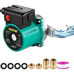 VEVOR Hot Water Recirculating Pump, 10 GPM, Instant Circulation Circulator Pump System, 3-Speed Control, 0.13 HP, 110-120V, NPT 3/4 in to NPT 1/2 in Adapter, Cast Iron Head, for Water Heater SystemVEVOR Super Brand Day