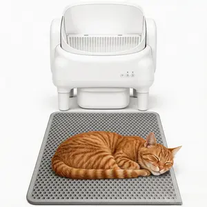 Cat - Litter Mat 22x15.7-Inch Waterproof Dual-Layer Honeycomb Design for Effective Litter Trapping Slip-Resistant Mat