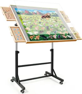 ALL4JIG Puzzle Board for Adults Gifts Wooden Jigsaw Puzzle Table with 4 Drawers Adjustable Height & Angles 1500 Pieces