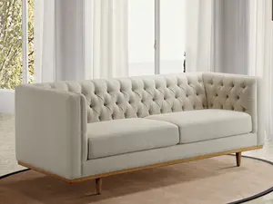 CHERS 79" Mid Century Modern Sofa – Button Tufted Back, Fabric Upholstered Loveseat, 2-Seater Couch for Living Room, Bedroom, or Office