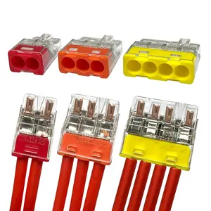 75pcs wire connectors nuts push-in terminals UL Listed quick connect connectors kit low voltage wire electrical connectors for wiring 2 3 4 port 4 gauge Connectors Assortment Kit 24-14 AWG