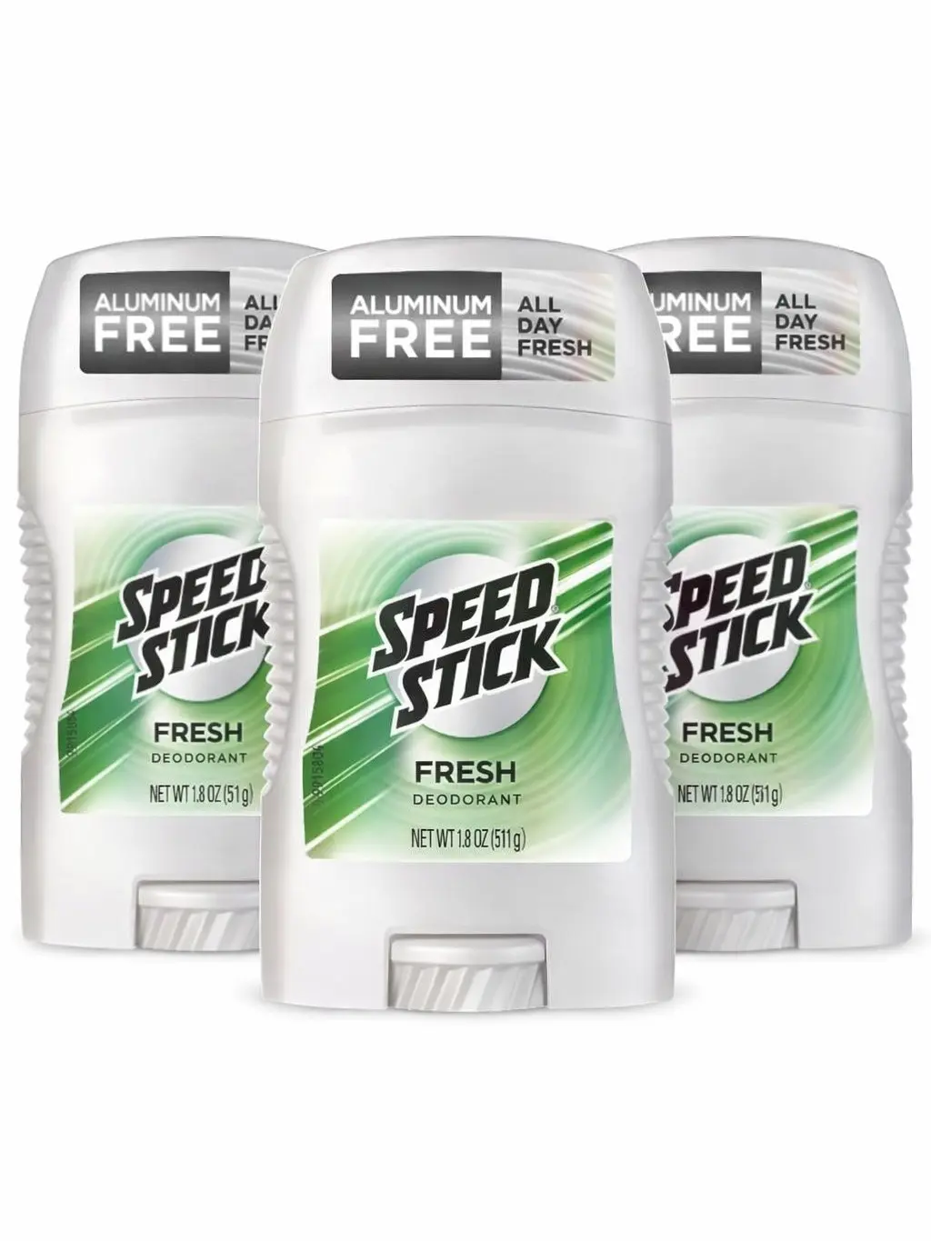 Speed Stick Aluminum-Free Deodorant for Men, Fresh Scent, 1.8 oz (Pack of 3) – 24HR Odor Protection