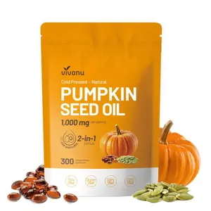 Natural pumpkin seed oil and saw palmetto softgel 1000mg high content plant esters 300 capsules Vitamin Dietary Fitness Healthcare Supplement