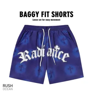 Men’s Graphic Athletic Shorts – Loose Fit Gym Workout Shorts, Breathable Streetwear Training Shorts for Fitness, Outdoor & Summer Casual Outfits