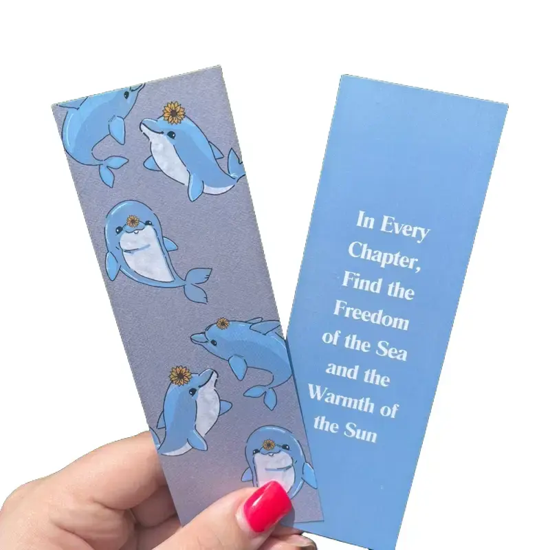 Dolphins and Sunflowers Bookmark - Inspirational Quote "Find Freedom of the Sea and Warmth of the Sun" - Perfect for Reading Enthusiasts