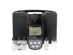 Digital Turbidity Meter Portable Turbidimeter Turbidity Analyzer with Calibration Standards Solution 0.02 10.00 200 500 1000 NTU 2 to 5 Points Calibration 4 Selectable Turbidity Units USB Interface