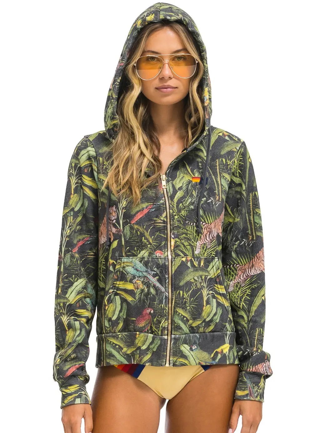 JUNGLE ZIP HOODIE - VINTAGE CHARCOAL