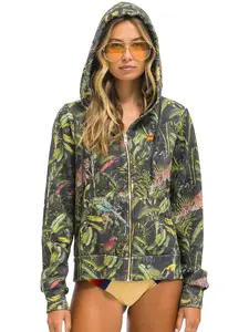 JUNGLE ZIP HOODIE - VINTAGE CHARCOAL