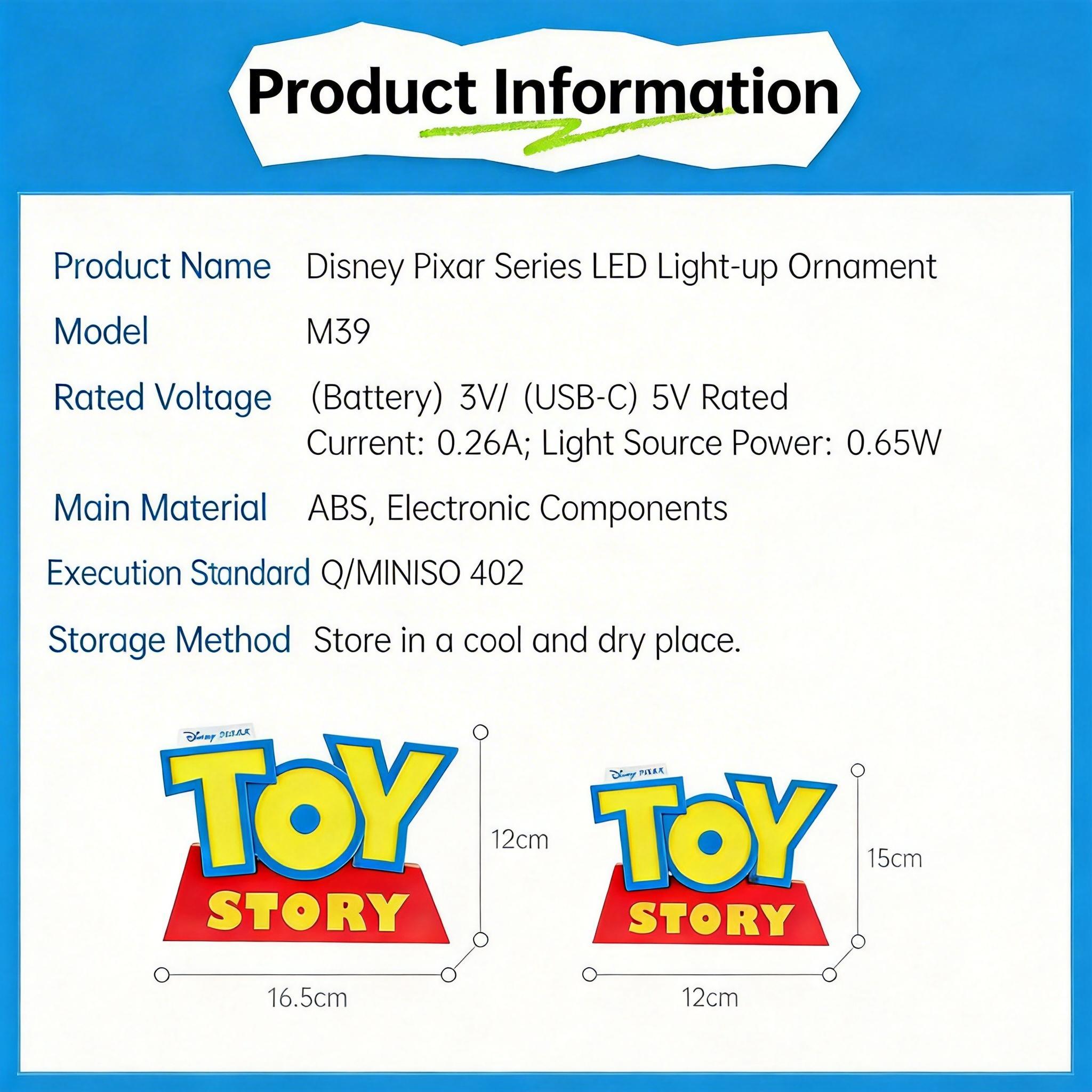 ，MINISO Disney Pixar LED Night Light USB Cute Bedside Desk Decor NightLight DeskDecor CuteGadgets for Bedroom, Bathroom, Stairs, Hallway, Gift for Fans & Friends