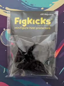 [50x] (Black) FigKicks Lego Minifigure Heel Protectors [Regulars]