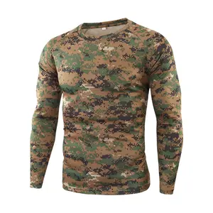 Camo long sleeve t-shirt - camouflage color in Sizes S-5XL