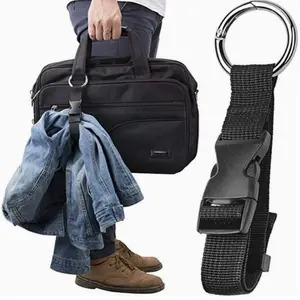Luggage Packing Strap, Portable Luggage Bag Holder, Jacket Outerwear Clip, Climbing Carabiner Tie, External Attachment Band