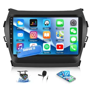 Android 13 Car Stereo for【Hyundai Santa Fe IX45 2012-2018】Radio with GPS Navigation DSP Bluetooth SWC Android & Mirror Link Head Unit + Backup Camera