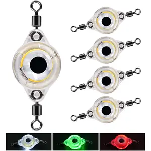 5PCS LED Underwater Deep Drop Fishing Lures LED Lighted Bait Flasher Fish Eye Attractive Light Bait Lure Lamp
