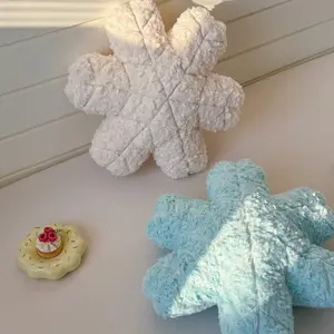 Snowflake Shape Plush Pillow, Sofa Cushion for Living Room & Bedroom, Home Decorative Throw Pillow, Comfortable Couch Backrest Pad