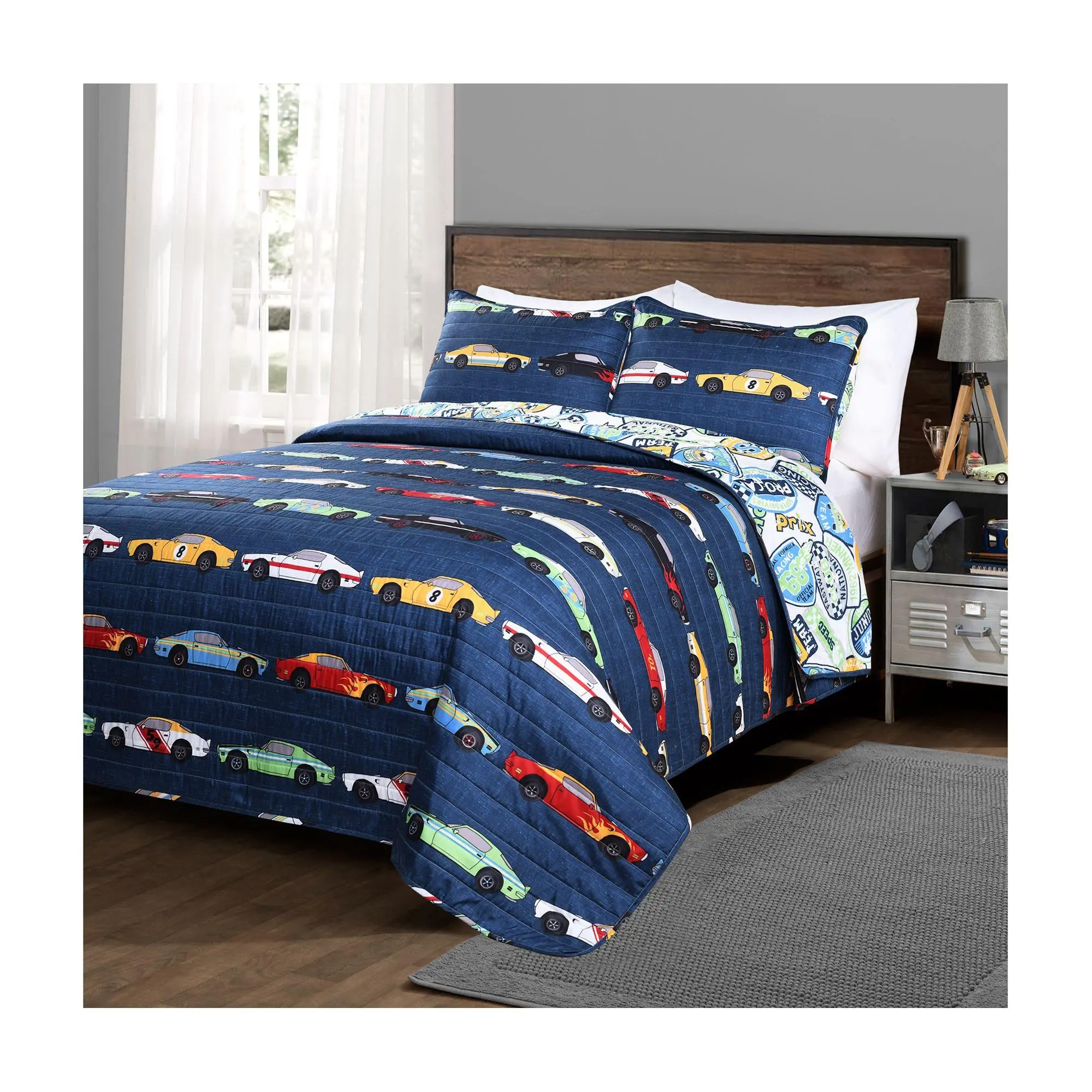 Lush Decor Race Cars Quilt 2Pc Set Twin