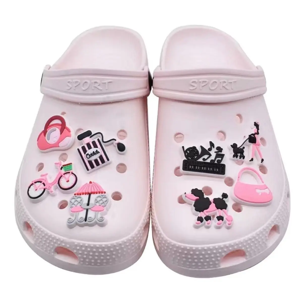 Set of 26 Pink Girl Shoe Charms!