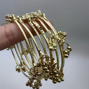 Women's Kashmiri Golden Tone 8-Piece Fashionable Bracelet Set - Elegant Bangle Bracelet, Costume Jewelry Accessory