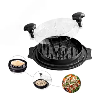 8-Inch Chicken Shredder & Meat Puller – Ergonomic, Non-Slip, Easy-Clean Shredding Tool with Clear Lid for Cooked Chicken & Meat (Black)
