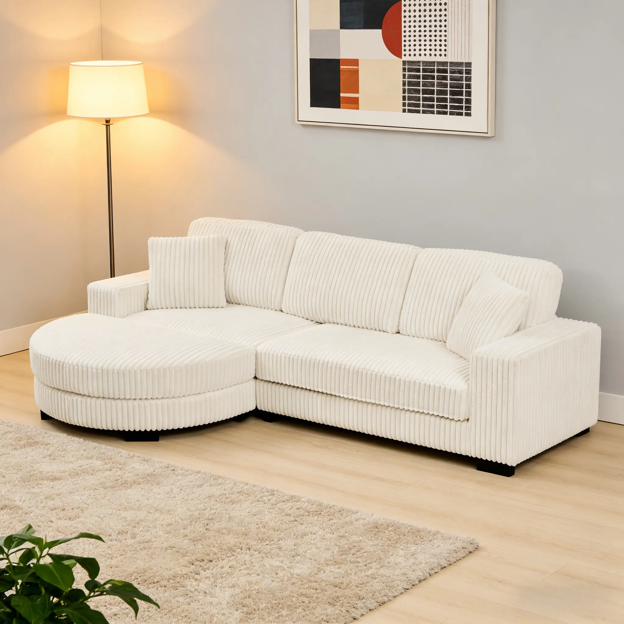 Beige + Foam + 3 Seat