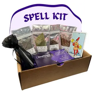 Bewitched Box Spell Kit with Herbs, Candle, Scented Incense, and Instructions - Witchcraft - Beginner Kit