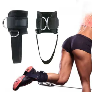 Cable Machine Ankle Strap Heavy Duty Cuff for Hip & Leg Exercises Quick Connect Home Gym Attachment Full Body Strength Training System kickback resistance  bands army outdoor
