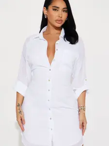 Out Of Office Mini Dress - White