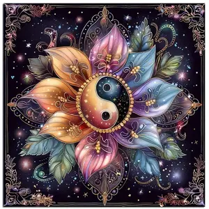 Flower Pattern DIY Diamond Arts Colorful Painting Kit without Frame, DIY 5D Diamond Arts Colorful Painting Kit, Wall Art Decor for Home Living Room Bedroom, Diamond Painting Kits