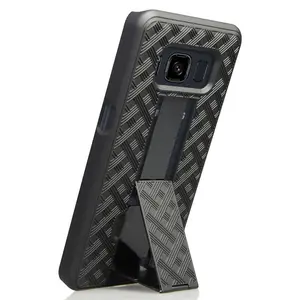 Case for Galaxy S8 Active, Nakedcellphone Black Kickstand Slim Hard Cover for Samsung Galaxy S8 Active (SM-G892A, SM-G892U)