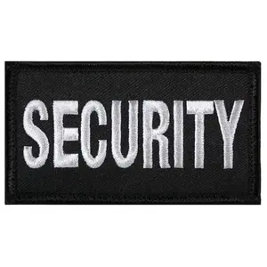 ROTHCO Security Patch for Operators Caps Item #17785 High Visibility Silver SECURITY on Black Hook & Loop Durable Polyester Cotton Thread 17/8" x 3 3/8"