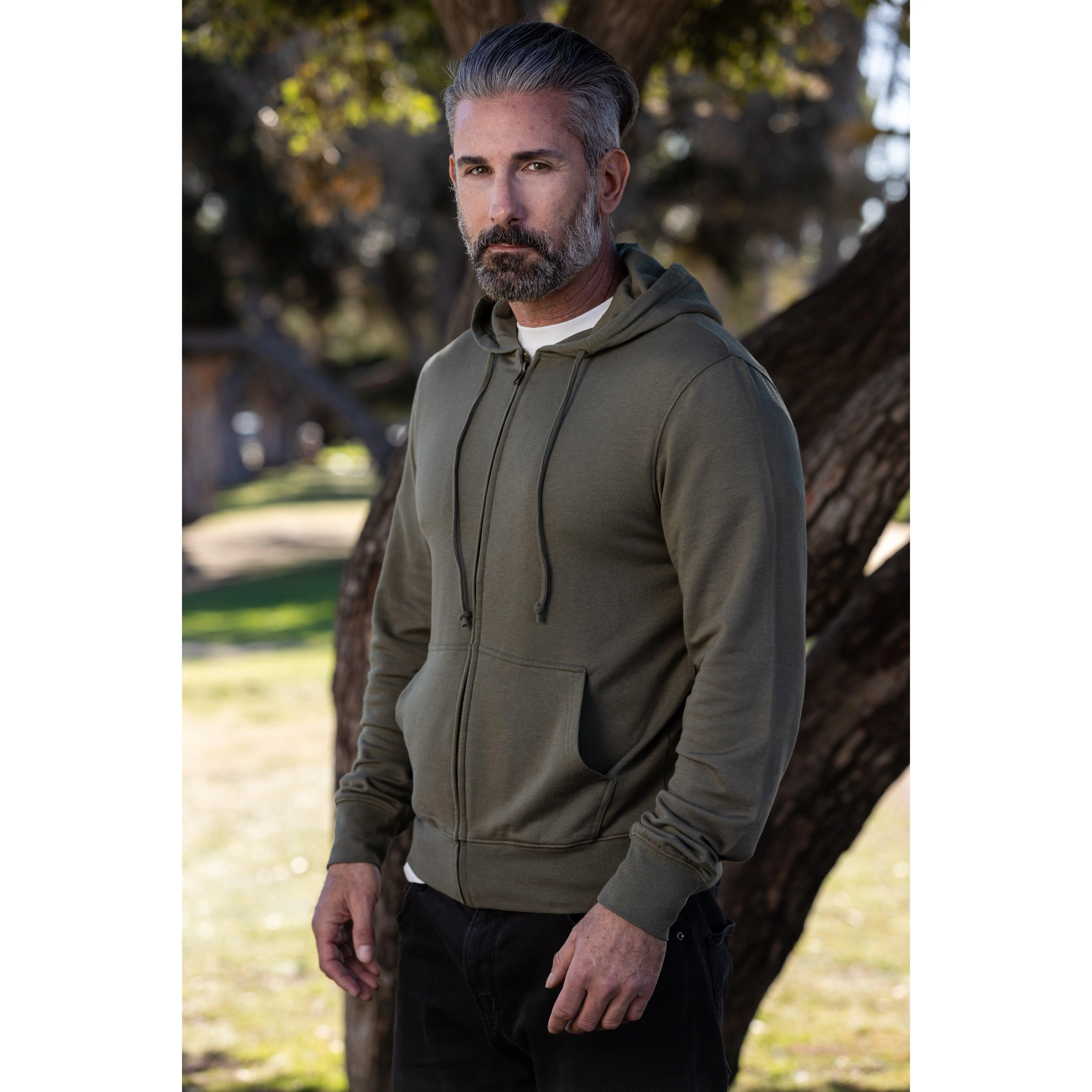 Men's Eco-Smart Full-Zip Bamboo Viscose Hoodie