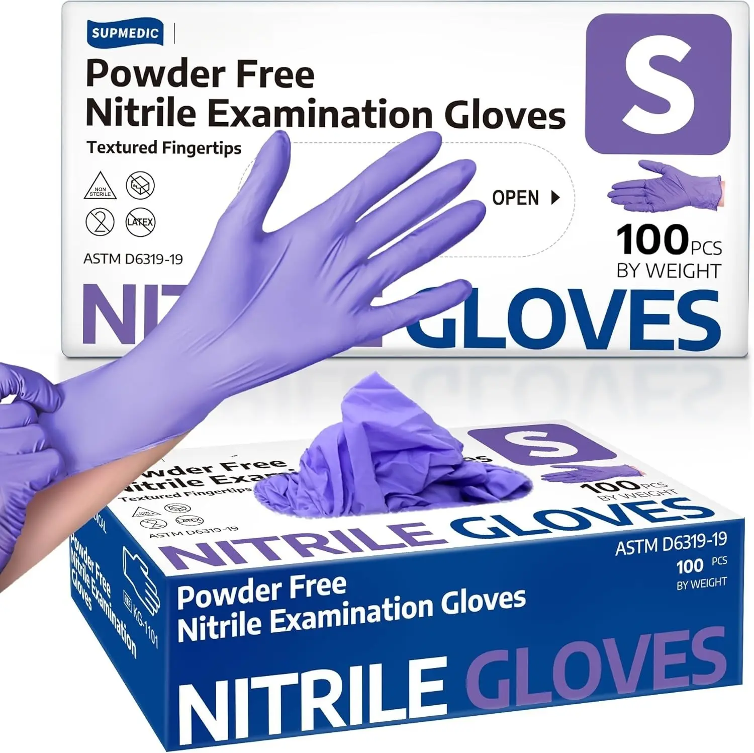 A Box Of 100pcs Containing Nitrile Gloves For Household Kitchen Dishwashing, Waterproof And Durable Cleaning Products, Household Gloves, And Cleaning Gloves