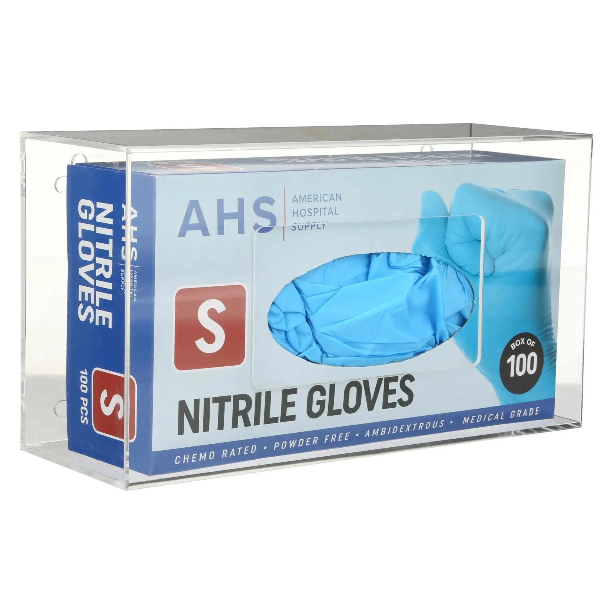 American Hospital Supply Exam Glove Dispenser Acrylic Wall Mount Glove Box Holder