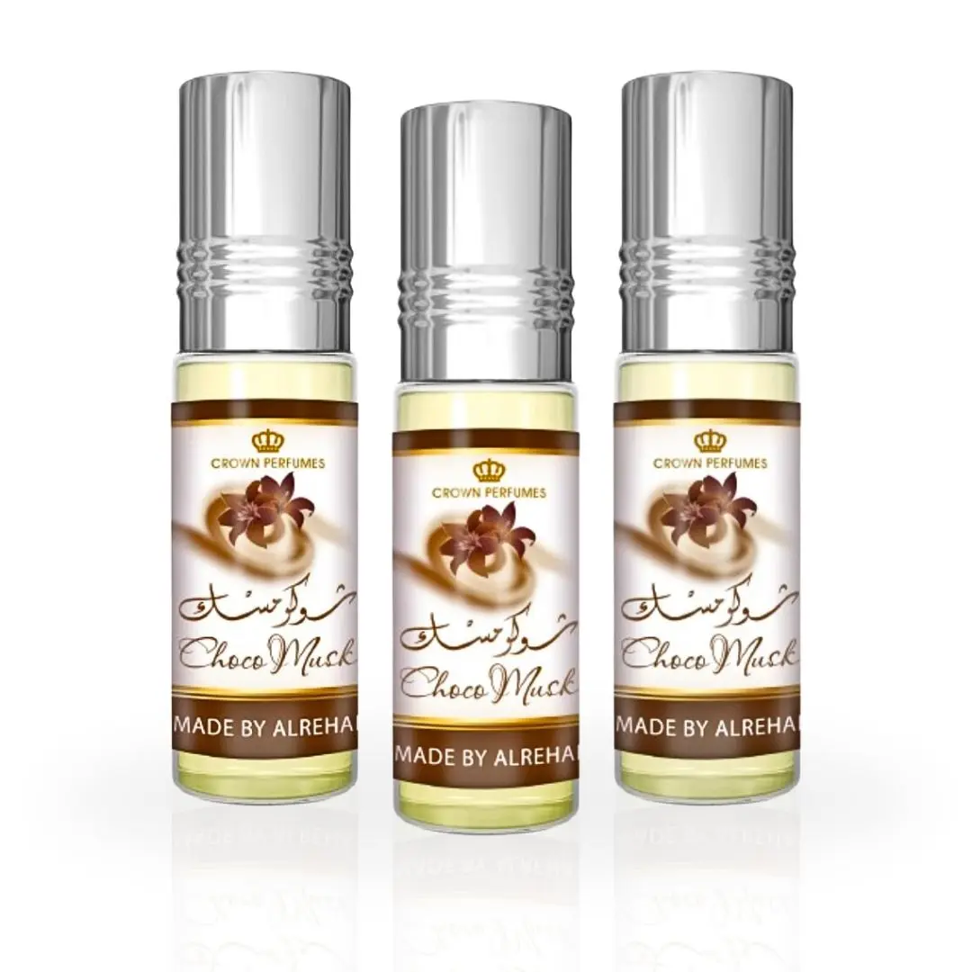 Choco Musk 6ml Perfume Oil by Al Rehab | Indulge in the irresistible blend of musk and chocolate. (PACK OF 3) Choco Musk 6ml Perfume Oil by Al Rehab | Indulge in the irresistible blend of musk and chocolate. (PACK OF 3)