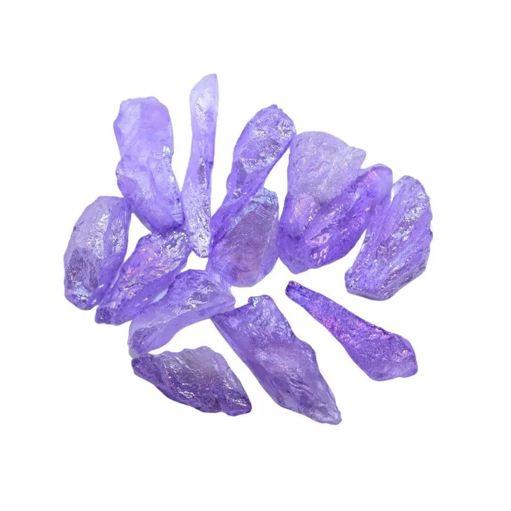 Natural Shape Angel Aura Amethyst Stone Raw Crystal Point, 1-Piece Home Decor for Spirituality, One-Piece