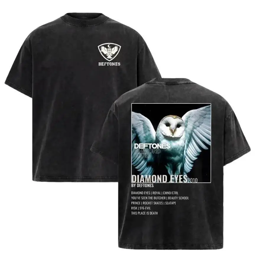 [KM 100%cotton] Retro Limited Deftones Entombed Heavy Metal , Deftones rock band , metal band , rock tour t-, alternative band merch, trending t-, 90s graphic tee, vintage graphic tee, grunge aesthetic , classic rock merch funny shirts humortee,Streetwear