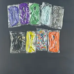 Waist Beads Elastic - Colorful Bead Collection in Clear Packaging Variety Pack