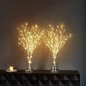 Simulated Birch Branch Battery Operated Light, Home Bedroom Atmosphere Decor Lamp, Fireplace Display Decoration, Festive Ambiance Lighting