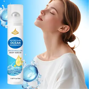 Fresh Ocean Scented Rollerball Essence Lotion, Body Moisturizer with Long-Lasting Fragrance, Soothes Dry Skin, Portable, Lightweight and Non-Greasy, Mini Travel Size
