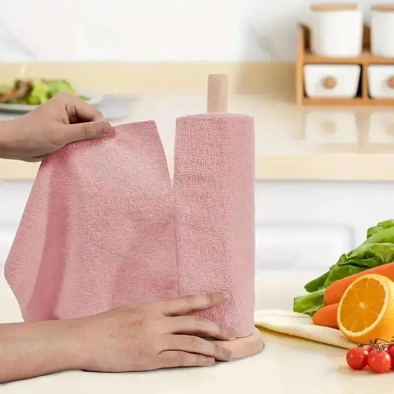 Refined 20-Piece Microfiber Cleaning Roll - Washable & Tear-Away Kitchen Towels, Elegant High-Absorbency Multipurpose Cloths for Sophisticated Home Care