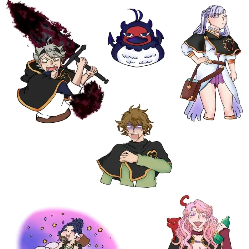 Black Clover Black Bulls Sticker Set