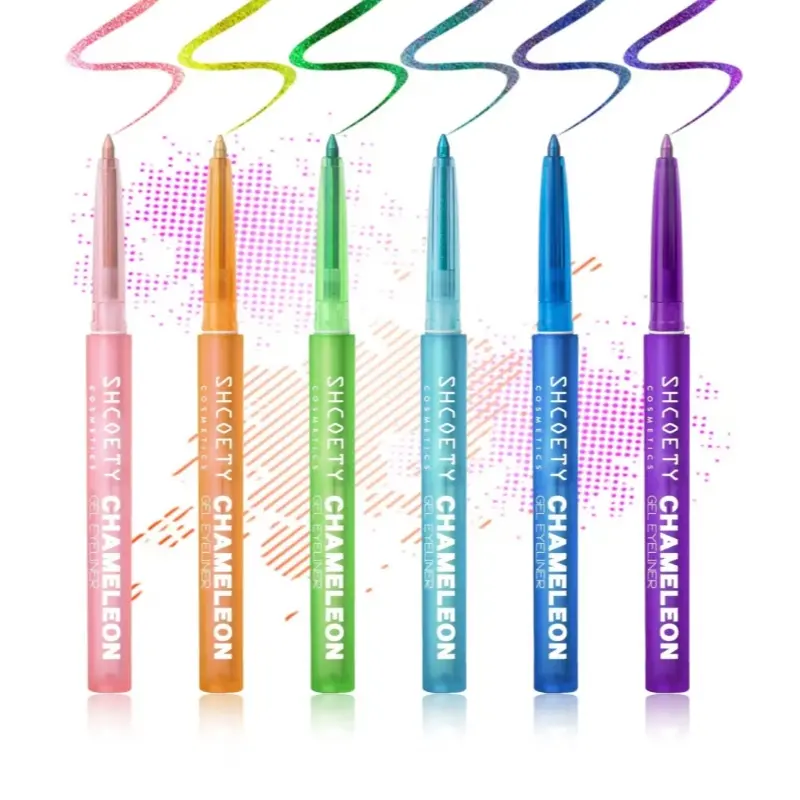 6PCS Chameleon Gel Eyeliner Set | Waterproof Multichrome Color Shift Eye Pencil